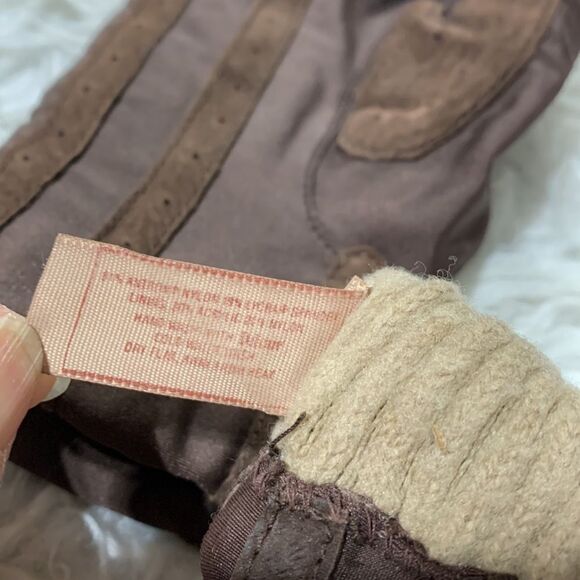 🟢3 for $20—-ISOTONER Vintage Aris Dark Brown Chevron Gloves Lined Women’s XL - Picture 4 of 7